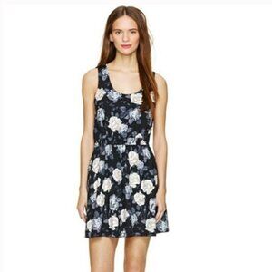 Aritzia Talula Roppingi Floral Mini Dress Pockets Sleeveless Roses Fit Flare Top